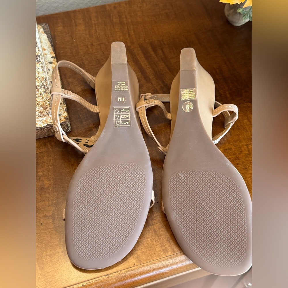 Tory Burch Miller 60MM Wedge Sandals - Nude Size 11 NWOT - Picture 3 of 3